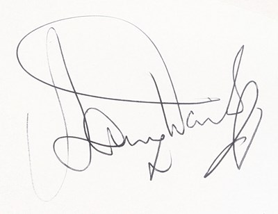Lot 143 - SAMMY DAVIS JNR - THE RAT PACK - AUTOGRAPH