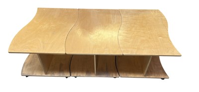 Lot 527 - IKEA - SET OF THREE VINTAGE 1990S DESIGNER MODULAR COFFEE TABLES