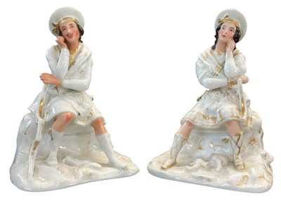 Lot 146 - JACOB PETIT - PAIR OF 19TH CENTURY CONTINENTAL CERAMIC PERFUME BOTTLES