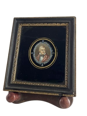 Lot 154 - SIR WALTER SCOTT (BELIEVED) - MINIATURE PORTRAIT PAINTING