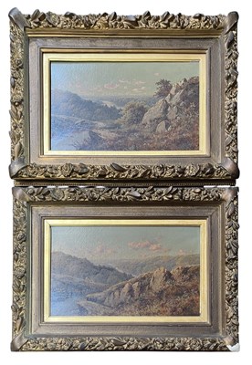 Lot 561 - BRITISH SCHOOL AFTER WILLIAM MELLOR - TWO 19TH CENTURY OIL ON CANVAS LANDSCAPES