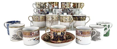Lot 32 - SPODE CHINA - APPROX. 18 EARLY 19TH CENTURY HAND PAINTED CHINA COFFEE CUPS