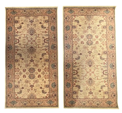 Lot 534 - PAIR OF SUPER TAJ, MADE IN BELGIUM, MODERN 100% WOOL FLOOR CARPET RUGS