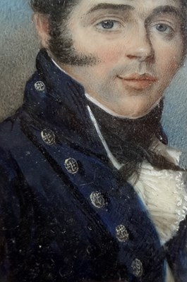Lot 16 - JOHN & JOHANNA ENGLEDUE - MARITAL PAIR OF WATERCOLOUR ON IVORY PORTRAIT MINIATURES