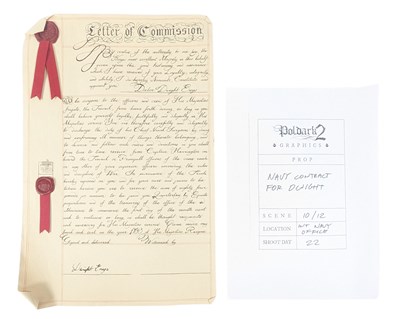 Lot 18 - POLDARK (BBC DRAMA SERIES) - DWIGHT ENYS PROP NAVAL CONTRACT
