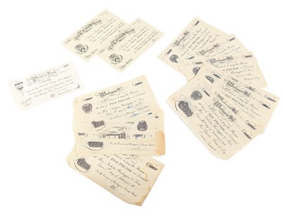 Lot 19 - POLDARK (BBC DRAMA SERIES) - PRODUCTION USED PROP BANK NOTES