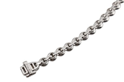Lot 25 - 18CT WHITE GOLD & DIAMOND LINE BRACELET