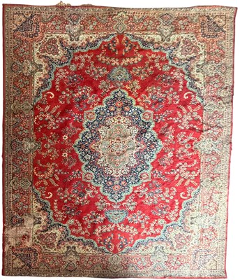 Lot 503 - EARLY 20TH CENTURY IRANIAN KERMAN WOOL FLOOR CARPET RUG