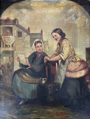 Lot 566 - SCOTTISH SCHOOL (18TH/19TH CENTURY) - OIL ON CANVAS GENRE PAINTING