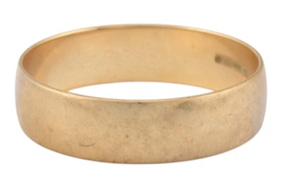 Lot 472 - HALLMARKED 9CT GOLD BAND RING