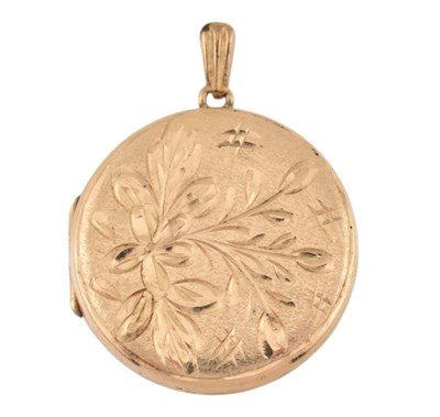 Lot 199 - HALLMARKED 9CT GOLD LOCKET NECKLACE PENDANT