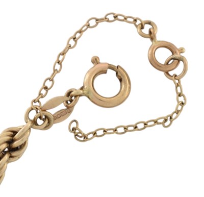 Lot 287 - ITALIAN HALLMARKED 9CT GOLD ROPE TWIST CHAIN NECKLACE