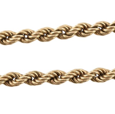 Lot 287 - ITALIAN HALLMARKED 9CT GOLD ROPE TWIST CHAIN NECKLACE