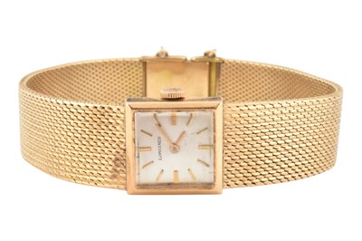 Lot 5 - 18CT GOLD LONGINES WRISTWATCH
