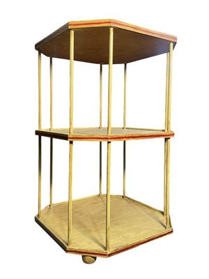 Lot 157 - 20TH CENTURY THREE-TIER OCTAGONAL WHATNOT