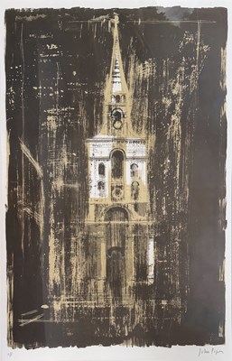 Lot 300 - JOHN PIPER (1903-1992) - CHRIST CHURCH, SPITALFIELDS - ARTIST'S PROOF LITHOGRAPH ON PAPER