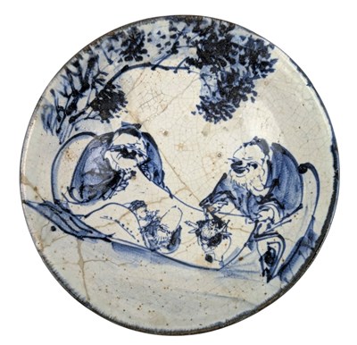 Lot 87 - 19TH CENTURY JAPANESE BLUE AND WHITE POTTERY BOWL 19世纪日本 青花碗