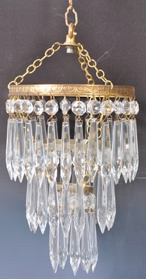 Lot 599 - LATE 19TH / EARLY 20TH CENTURY HANGING CHANDELIER