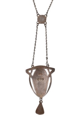 Lot 44 - AN ART NOUVEAU CHARLES HORNER HALLMARKED SILVER NECKLACE