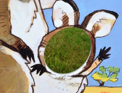 Lot 60 - FORMER BRISTOL ZOO GARDENS - KANGAROO / JOEY 'FACE IN THE HOLE' SIGN