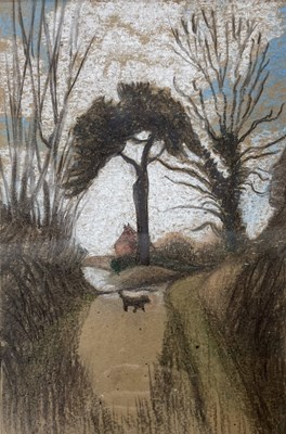 Lot 471 - EARLY 20TH CENTURY CHALK ON PAPER DRAWING OF A WOODLAND SCENE