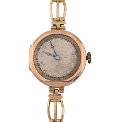 Lot 260 - EARLY 20TH CENTURY 9CT GOLD LADIES WRISTWATCH