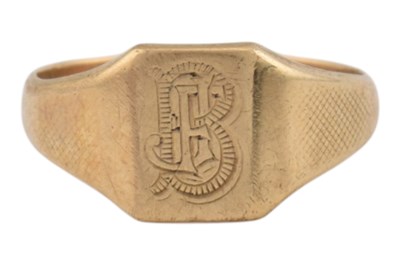 Lot 273 - HALLMARKED 9CT GOLD SIGNET RING