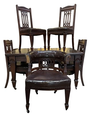 Lot 706 - EDWARDIAN MAHOGANY DINING ROOM SUITE & CAPTAINS CHAIR