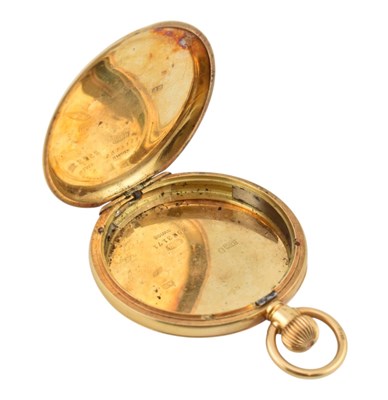Lot 18 - BENSON OF LONDON- HALLMARKED 18CT GOLD HUNTER POCKET WATCH
