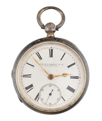 Lot 583 - STEWART DAWSON VICTORIAN HALLMARKED SILVER POCKETWATCH
