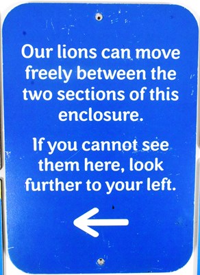 Lot 112 - FORMER BRISTOL ZOO GARDENS - COLLECTION OF ASSORTED SIGNS