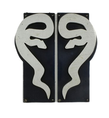 Lot 119 - FORMER BRISTOL ZOO GARDENS - REPTILE HOUSE SNAKE DOOR HANDLES