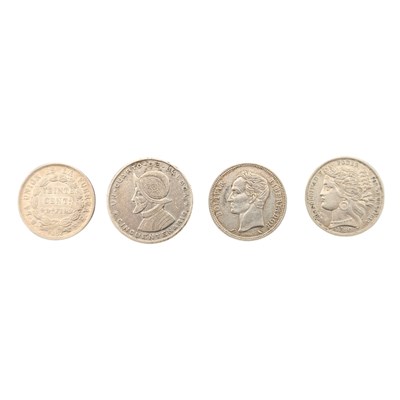 Lot 217 - FOUR SOUTH/CENTRAL AMERICAN SILVER COINS