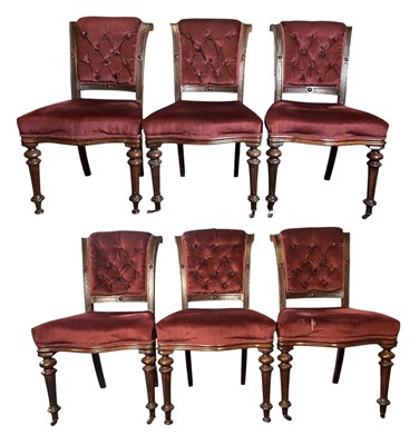 Lot 437 - MANNER OF GILLOWS OF LANCASTER - 6 VICTORIAN MAHOGANY DINING CHAIRS