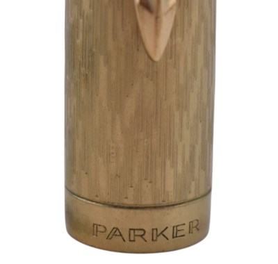 Lot 4 - PARKER PAIR OF CASED HALLMARKED 9CT GOLD PENS