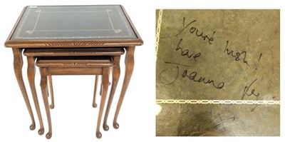 Lot 187 - JOANNA PAGE - AUTOGRAPHED NEST OF TABLES