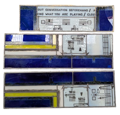 Lot 329 - SELECTION OF THREE LATER 20TH CENTURY STAINED GLASS PANELS