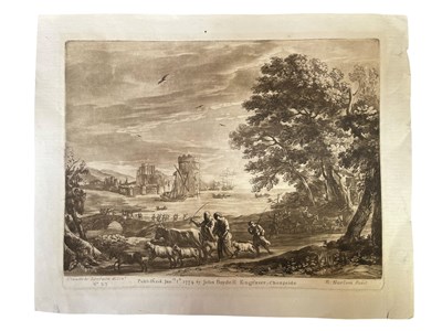 Lot 463 - ETCHING OF CASTLE RUINS - R. EARLOM AFTER CLAUDE LE LORRAIN