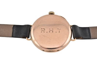 Lot 32 - ROLEX 1920S HALLMARKED 9CT GOLD HALF HUNTER WRISTWATCH