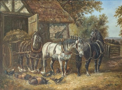 Lot 447 - AFTER JOHN FREDERICK HERRING JR - EARLY 20TH CENTURY OIL ON CANVAS GENRE PAINTING