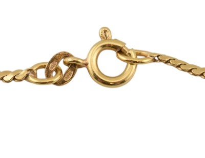 Lot 54 - ITALIAN 18CT GOLD NECKLACE & LA DEA BENDATA PENDANT