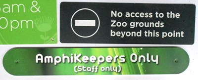 Lot 189 - FORMER BRISTOL ZOO GARDENS - COLLECTION OF ASSORTED SIGNS