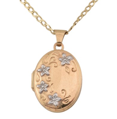 Lot 506 - HALLMARKED 9CT GOLD LOCKET PENDANT NECKLACE