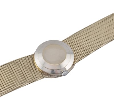 Lot 16 - BEUCHE GIROD 18CT WHITE GOLD & DIAMOND LAPIS LAZULI WRISTWATCH