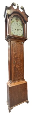 Lot 703 - LATE 18TH CENTURY GEORGE III EIGHT-DAY LONGCASE CLOCK