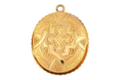 Lot 1 - 19TH CENTURY FRENCH GOLD PEARL & ENAMEL LOCKET PENDANT