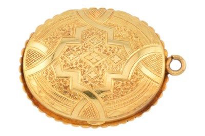 Lot 1 - 19TH CENTURY FRENCH GOLD PEARL & ENAMEL LOCKET PENDANT