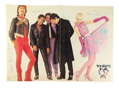 Lot 145 - THE TOURISTS (1976 ROCK / POP BAND) - AUTOGRAPHED POSTER