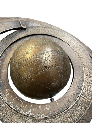 Lot 8 - 19TH CENTURY IRANIAN SIX-SEGMENT SOLID BRASS ASTROLABE