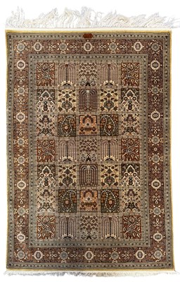 Lot 344 - 20TH CENTURY PERSIAN SILK QUM FLOOR RUG